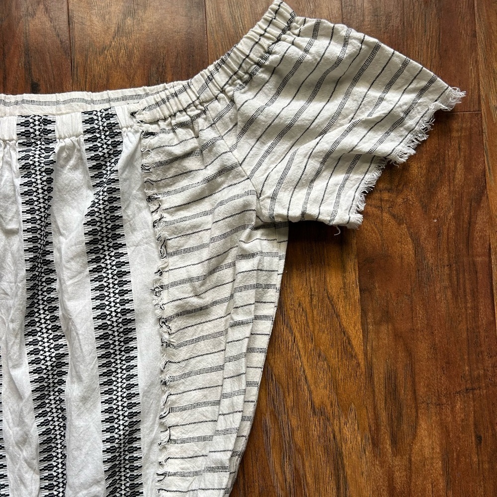The Impeccable Pig Women’s Size Large Black and White Romper - Picture 3 of 11